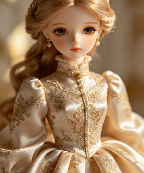 Silk doll clothing – miniature Chinese-style garments made from traditional silk fabrics